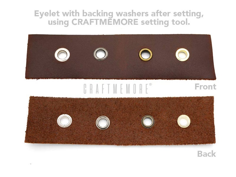 CRAFTMEMORE 300 Pack Aluminium Grommets Eyelets with Washers for Shoes, Bead Cores, Clothes, Leather, Canvas (1/4" (7mm)) - Image 2
